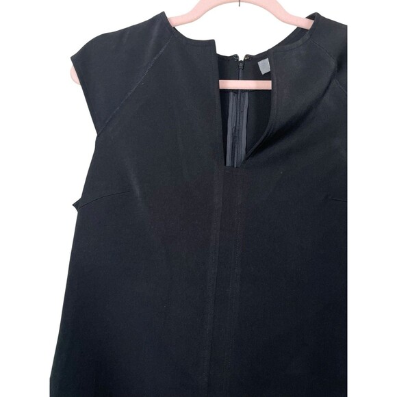 $120 Neiman Marcus Women's Black‎ Stretch Cap Sleeve Sheath Dress Size Medium - Picture 3 of 11